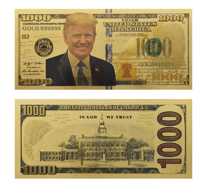 10 Trump Gold Plated Bills