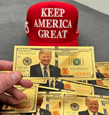 10 Trump Gold Plated Bills